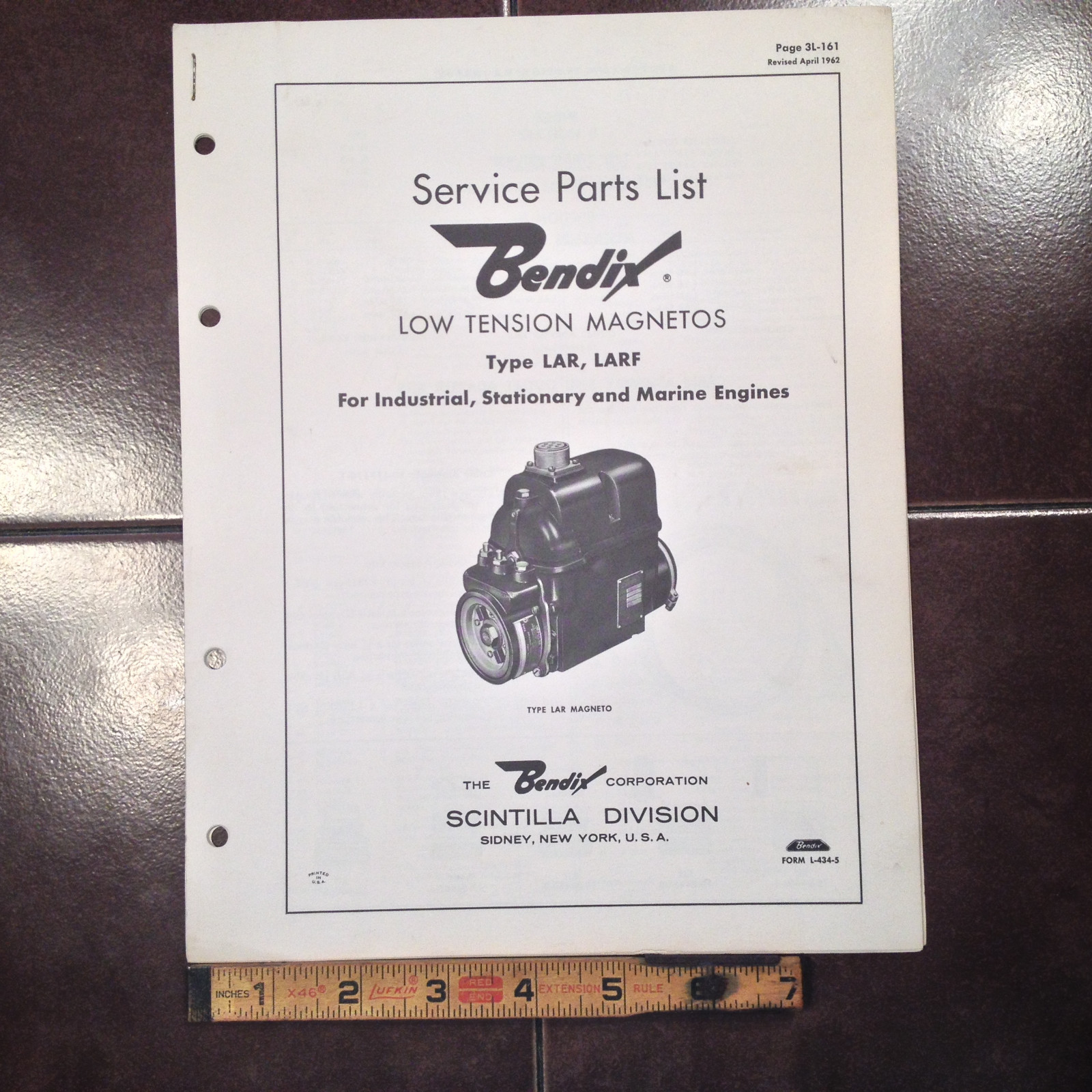 Bendix LAR & LARF Magneto Parts Listing Manual