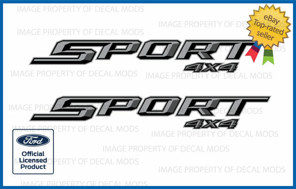 (2x) 2015 - 2026 Ford F150 SPORT 4x4 side graphic decal XLT gray sticker FH1B2