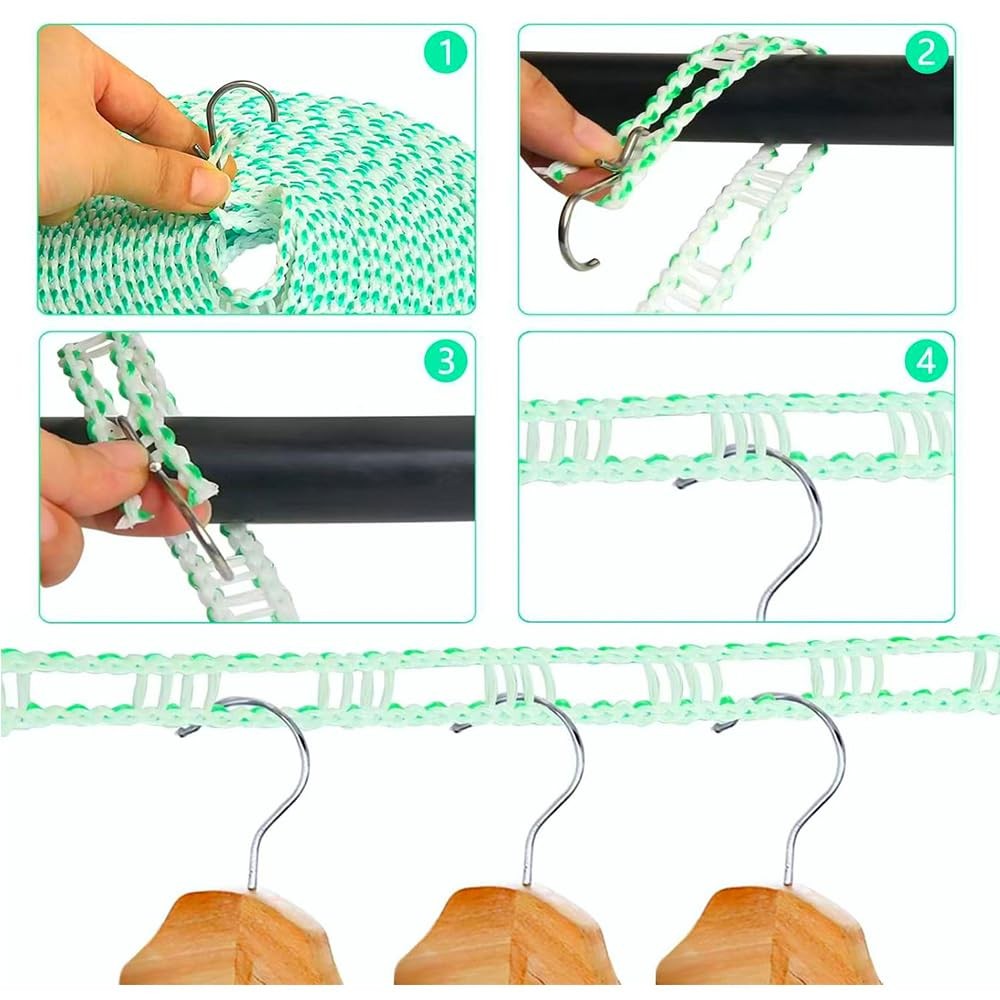 Clothesline,3 Pack Clotheslines for Outside, Adjustable Clothes line，Windpro