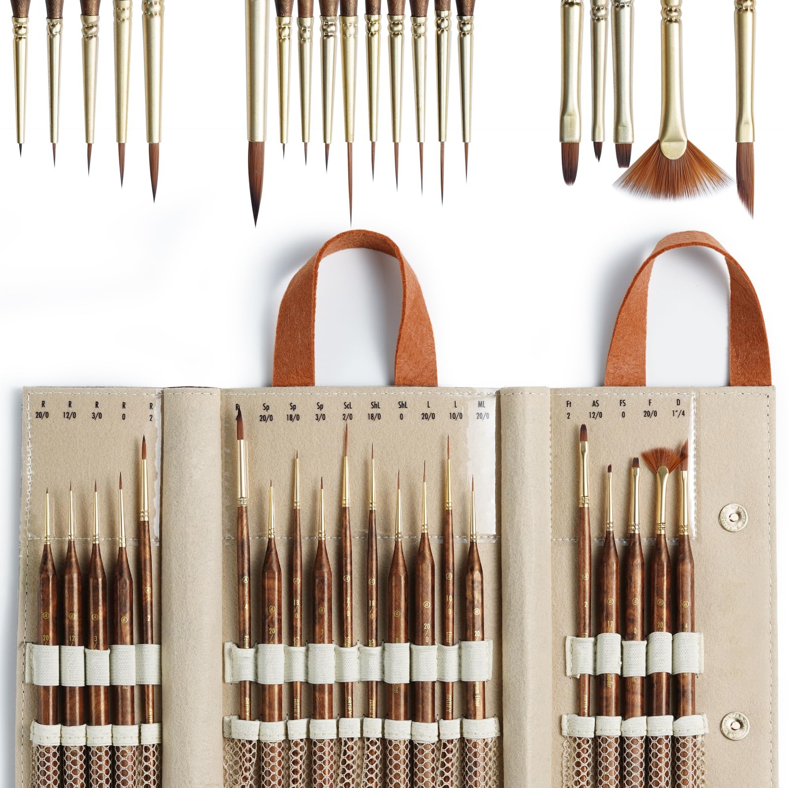 Artify Extreme Detail Paint Brushes, Miniature Paint Brushes for Models, 20pcs