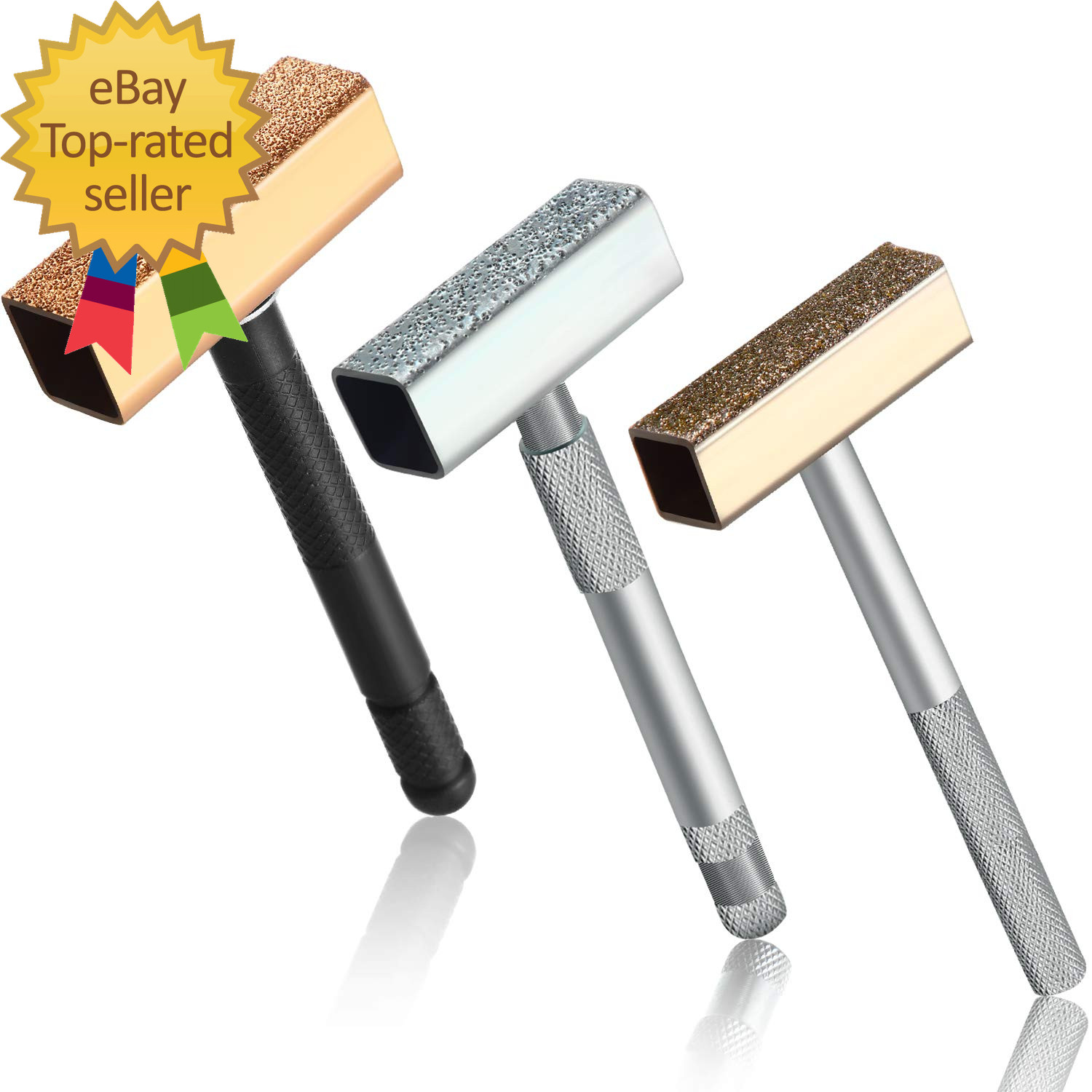 3 Pieces Grinding Wheel Dresser Tool Diamond Stone with Flat Diamond Surface