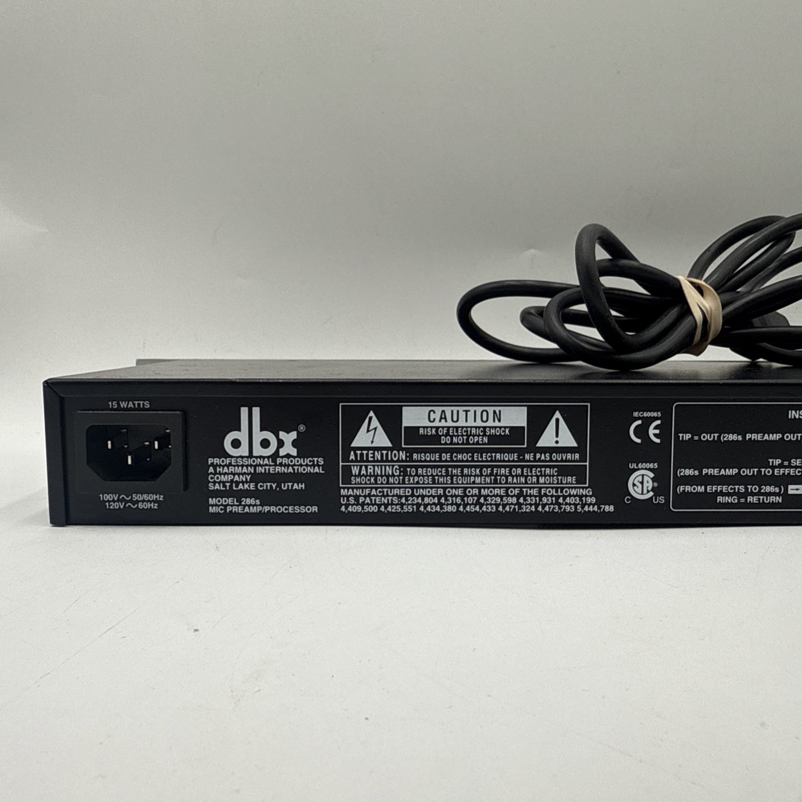 DBX 286s Microphone Pre-Amp Processor Audio Enhancer Channel Strip TESTED