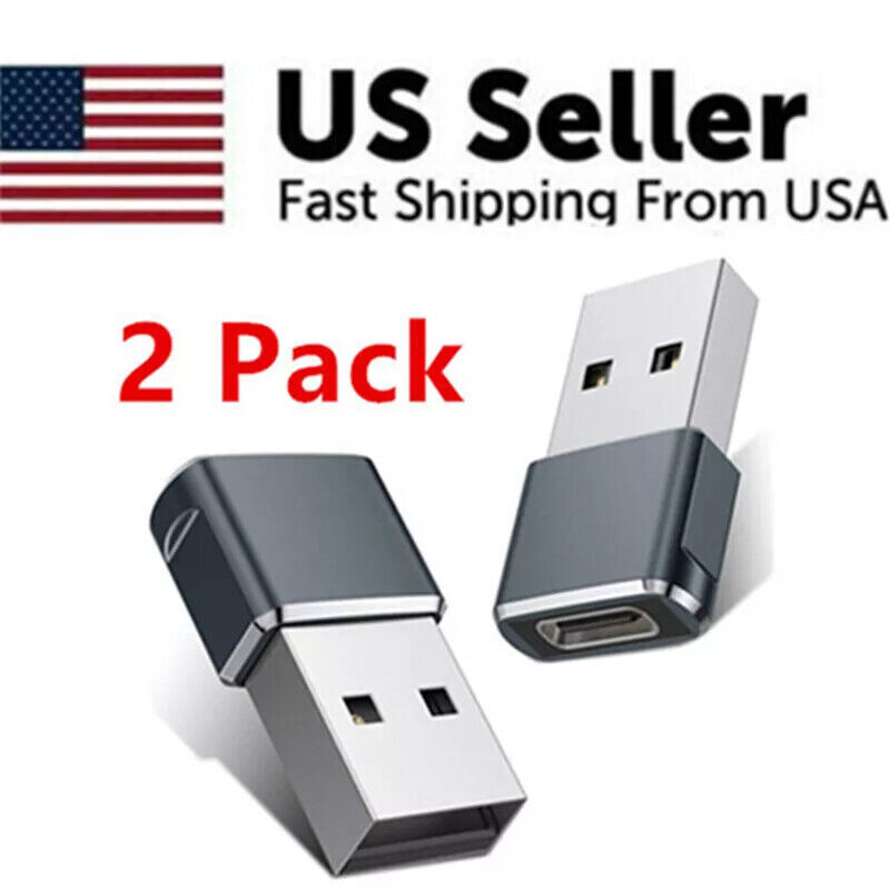 2/4Pcs USB to Type C Adapter iPhone 16 15 14 13 Pro Max Samsung Connecter Plug