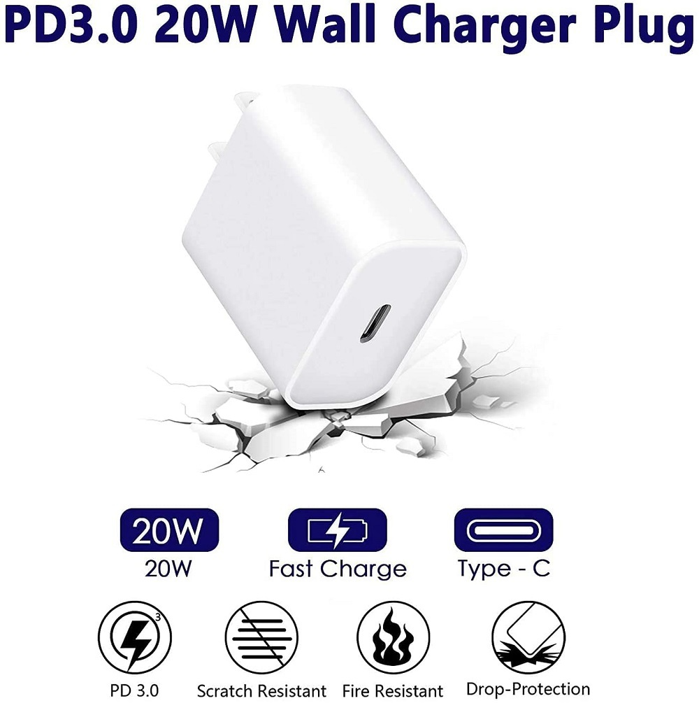 Lot 20W USB Type C Power Adapter Fast Charger Cube Block For iPhone iPad Android