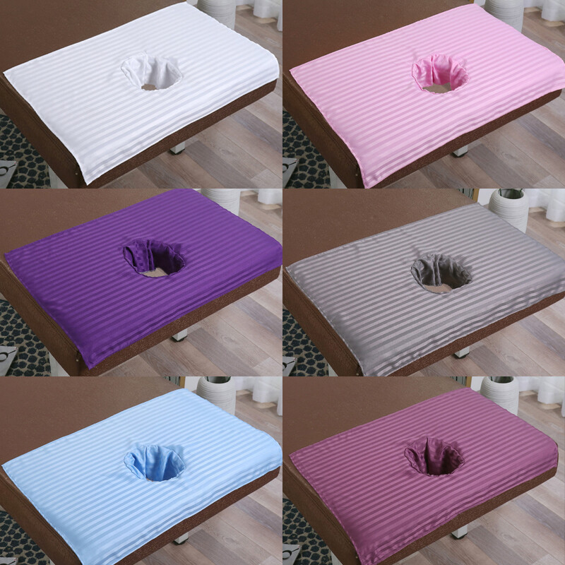 5PC Beauty Bed Sheet SMS Massage Salon SPA Table Cover Bedside Face Hole Towel