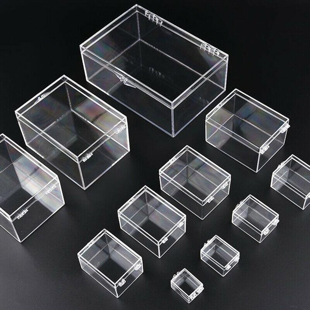 Clear Plastic Box Rectangular For Ct Specimen Display Desktop Storage Boxes New