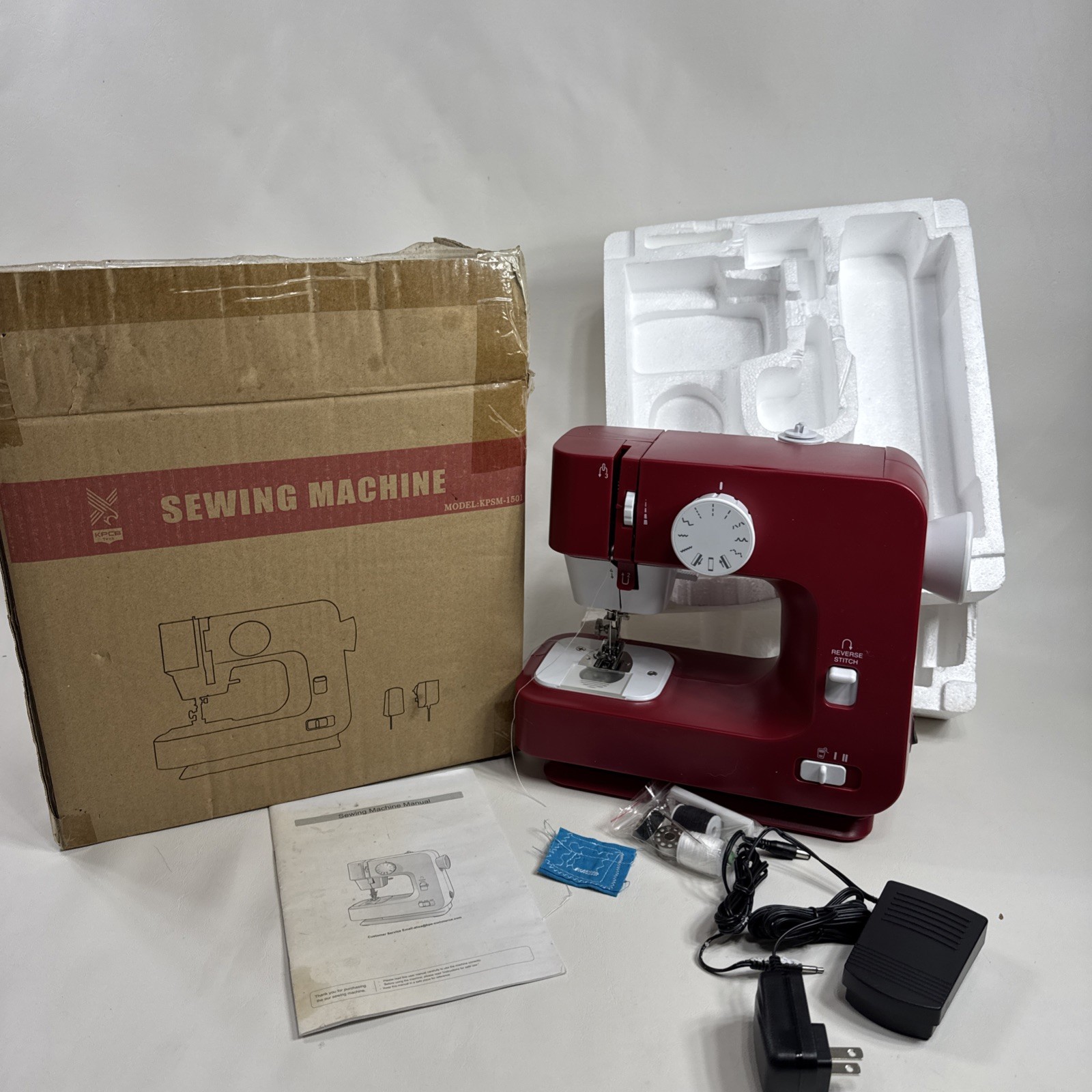 KPCB Beginner Compact Sewing Machine Model KPSM 1501 Tested Used Once