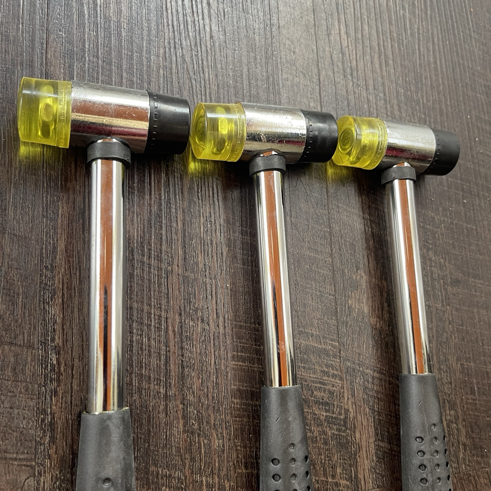 25mm Dual Head Soft Rubber Mallet Hammer Multi-use Rubber Hammer 3-pcs