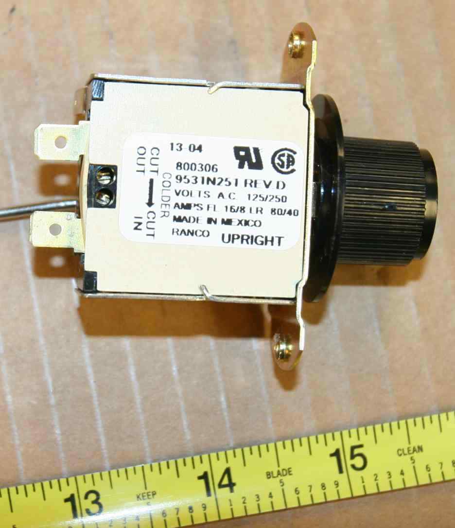 Replacement for TRUE 800306 Air Sensing Refrigerator Thermostat