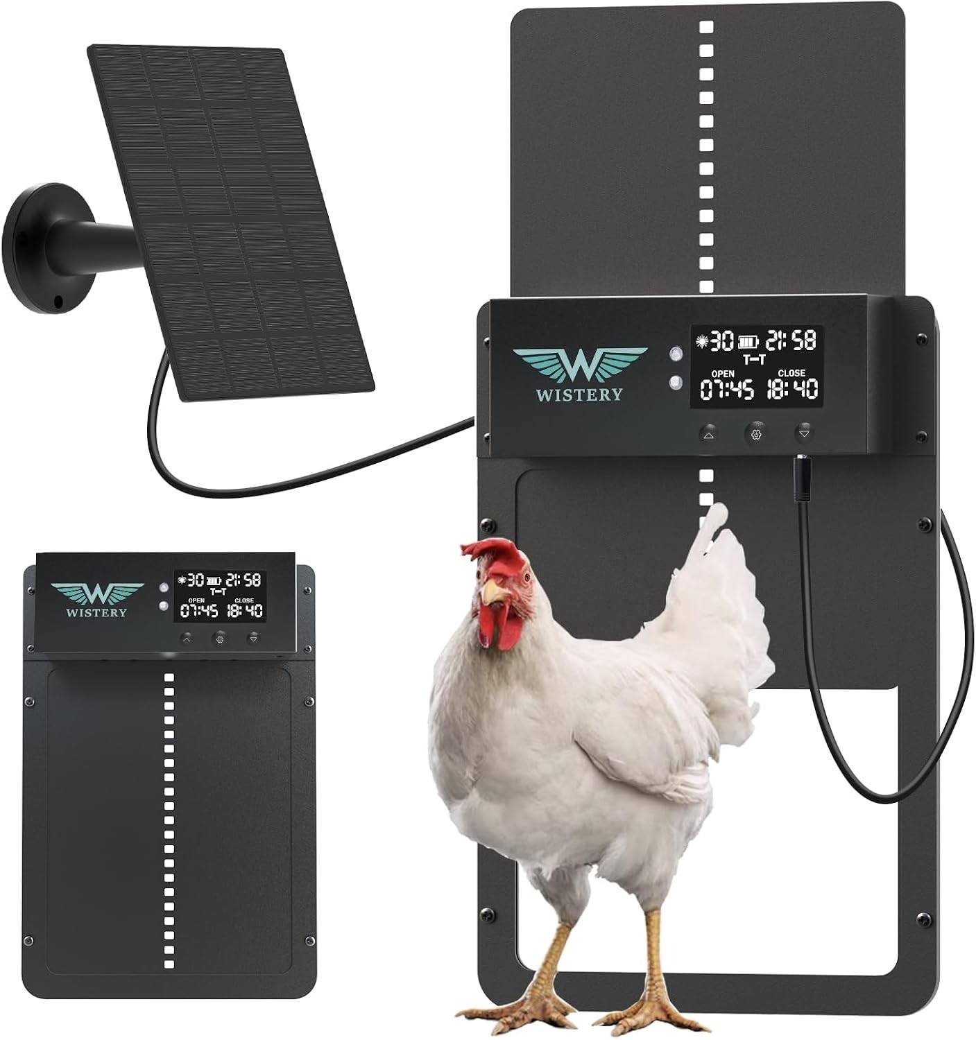 Solar Automatic Chicken Coop Door Opener with Timer Light Sensor Remote Control