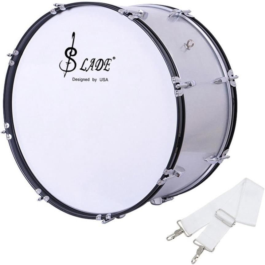 Drum Strap - Adjustable Nylon White Snare Military Drum Sling