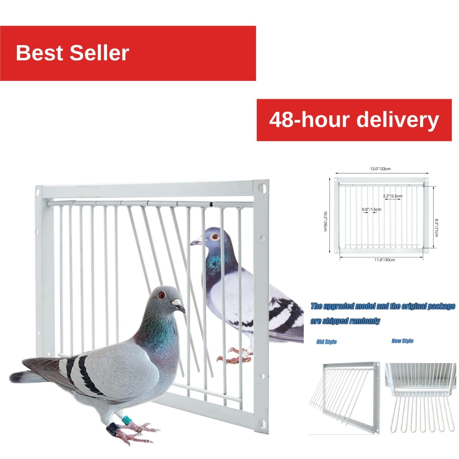 OIXXAF Pigeon Door Entrance Birdcage Iron Wire T Bars Breeding Supply