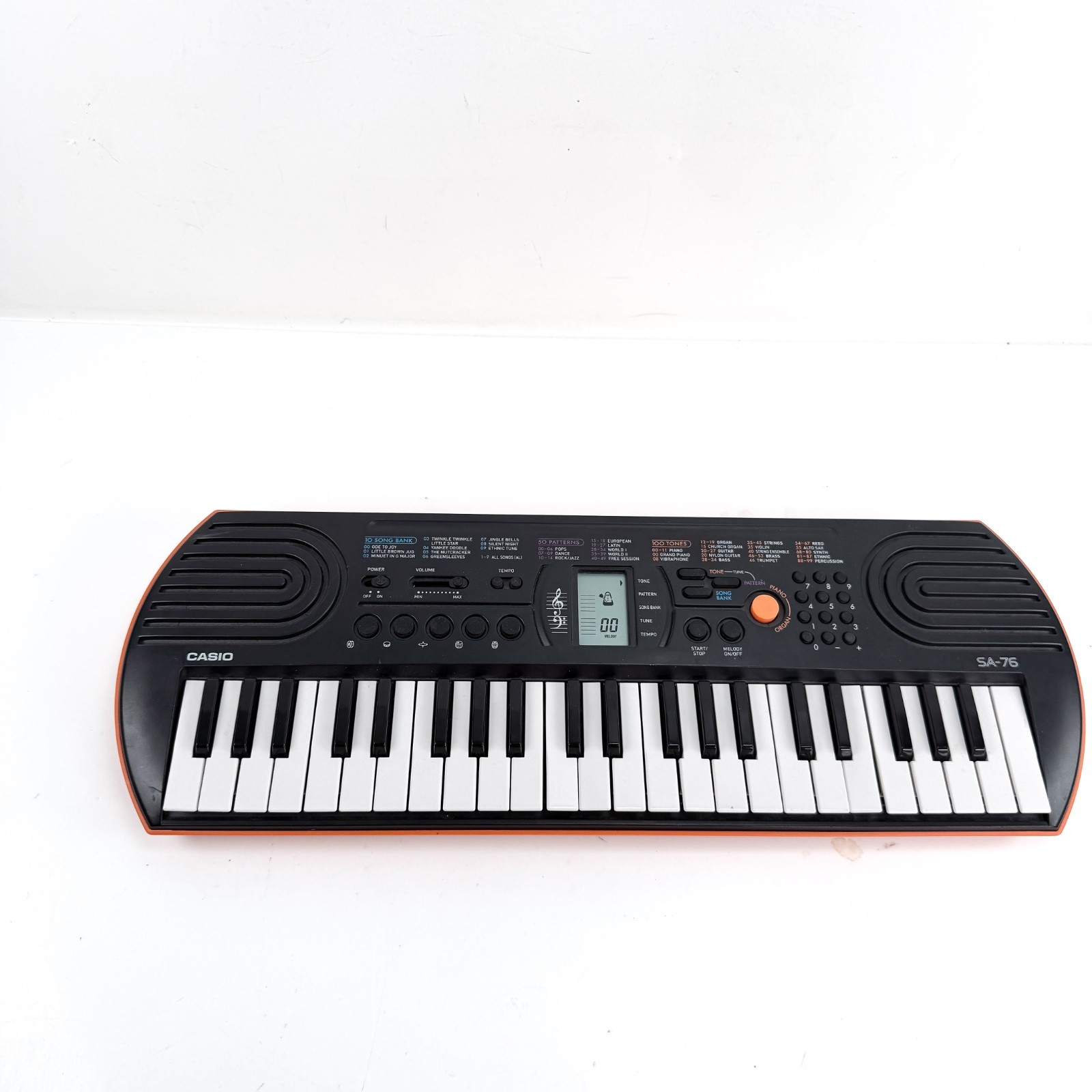 Casio SA-76 44-Key Mini Electronic Keyboard with 100 Tones 50 Rhythms - Works!