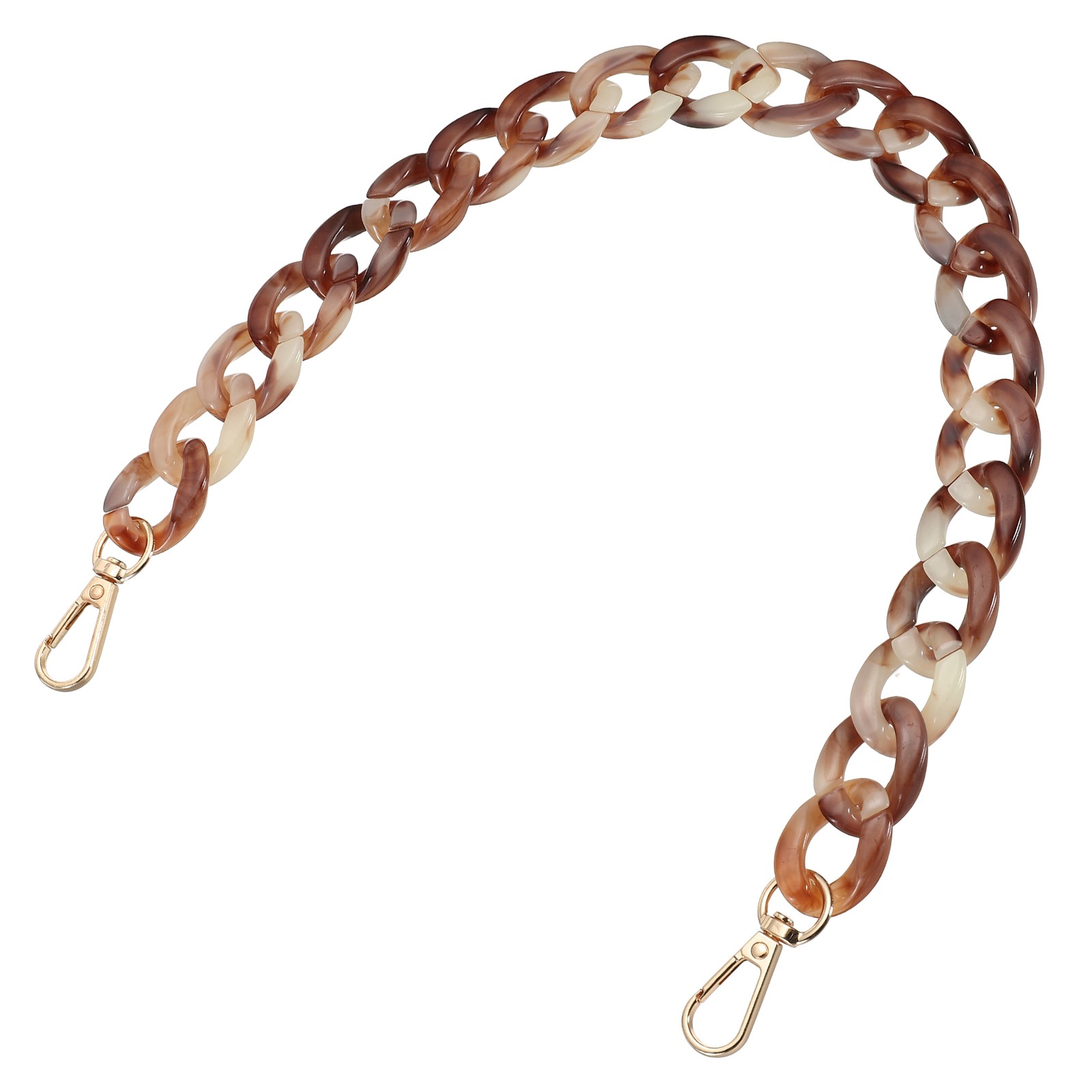 Acrylic Bag Chain, 18" Acrylic Chain for Purse Straps, Agate Brown