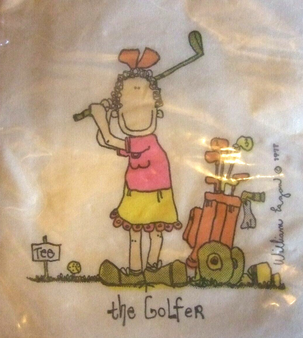Golf Humor by Bill Eigen Guest Towels Dated 1975