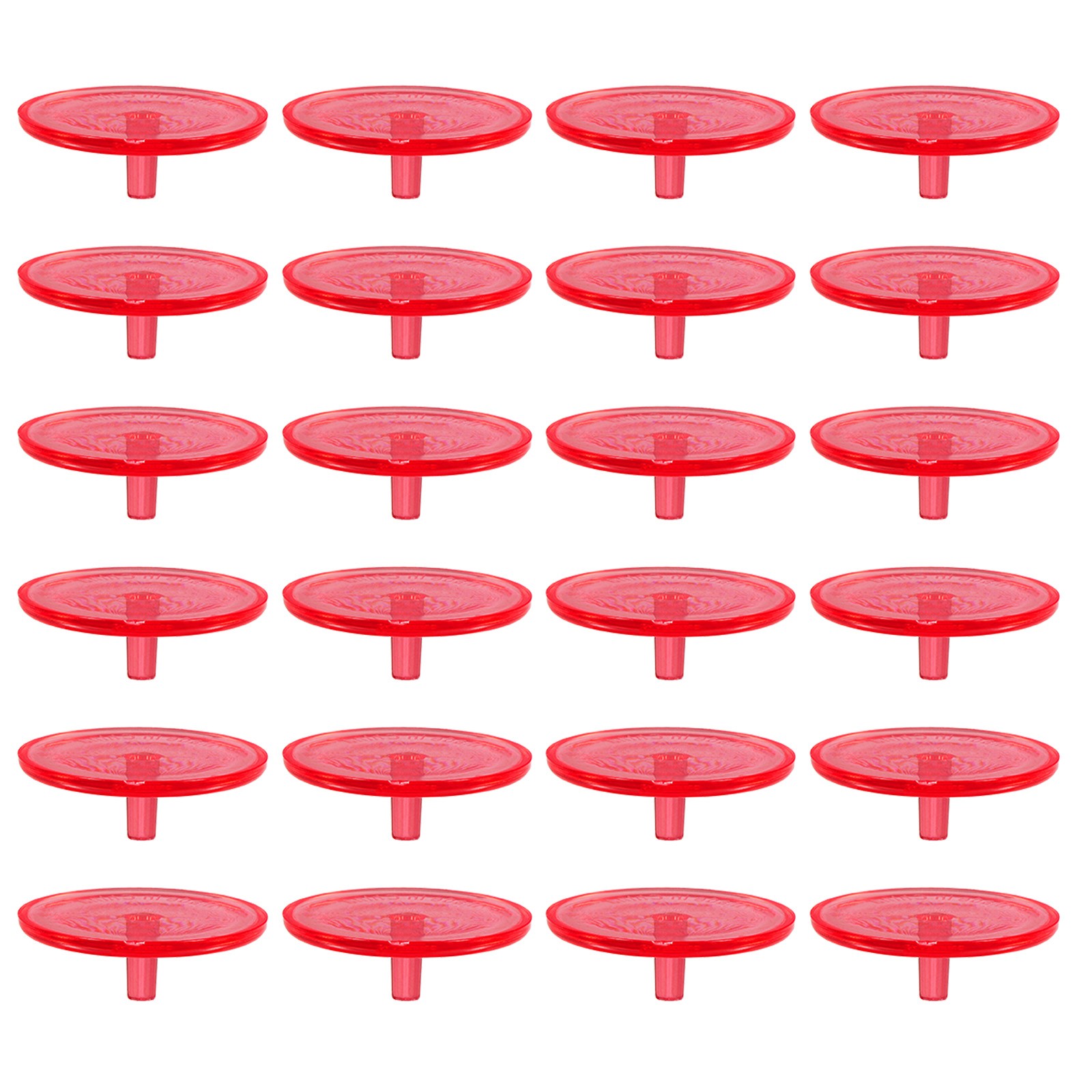 50 Pack Golf Ball Marker Plastic Transparent Golf Ball Position Marker 24mm Red