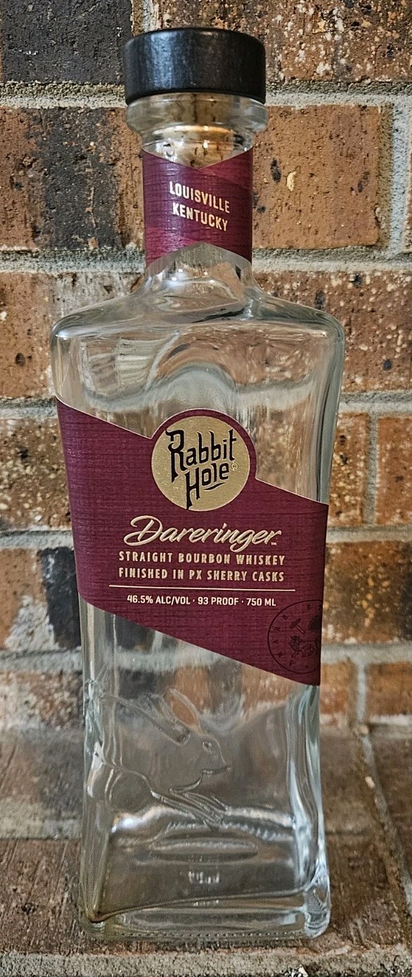 Rabbit Hole Dareringer Sherry Finished Bourbon Bottle Empty, Unrinsed