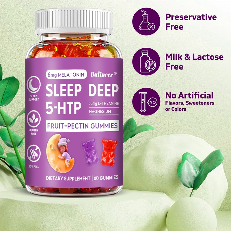 Sleep Support Vitamin Natural Nighttime Powerful Stress Supplement 60 Gummies