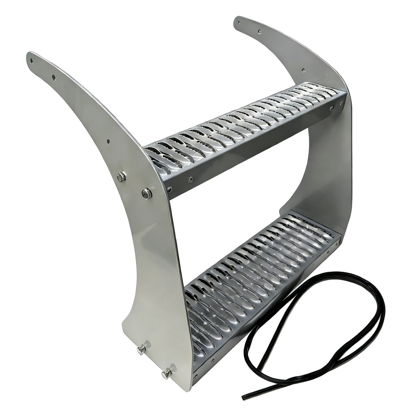 For Peterbilt 579 All Models Top & Bottom 26" Fuel Tank Step w/ Bracket Grey
