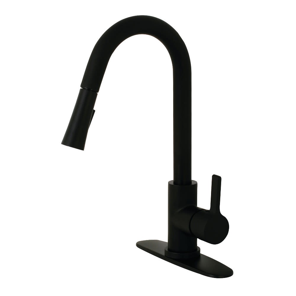 Kingston Brass LS868.CTL Continental 1.8 GPM 1 Hole Pull Down - Black