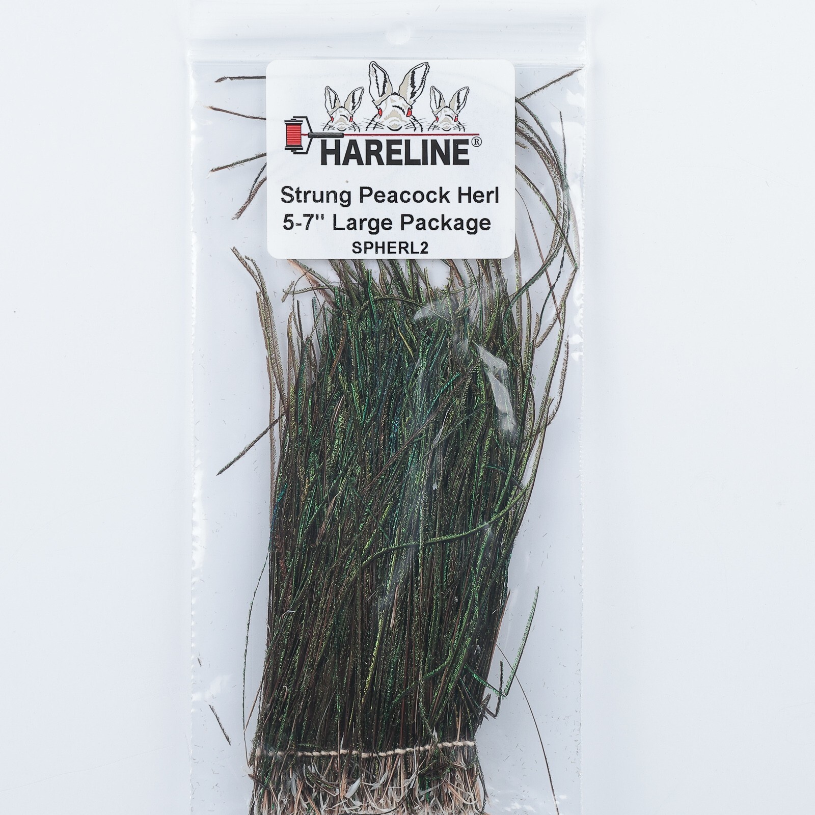 Hareline Strung Peacock Herl 5-7" - Large