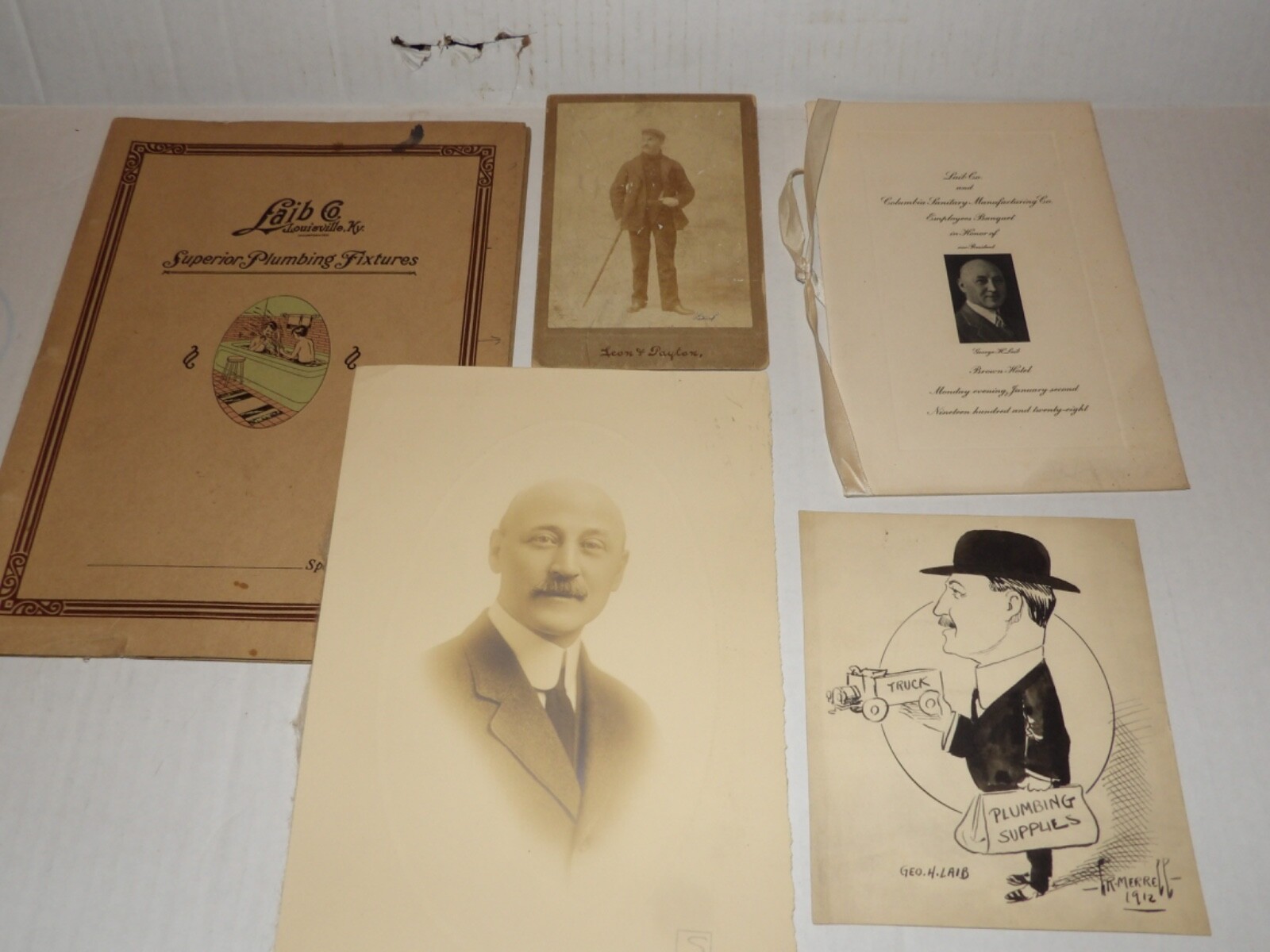 Laib Co. Plumbing Lot  Photos Pen Ink Illustration Scrap Book Louisville KY