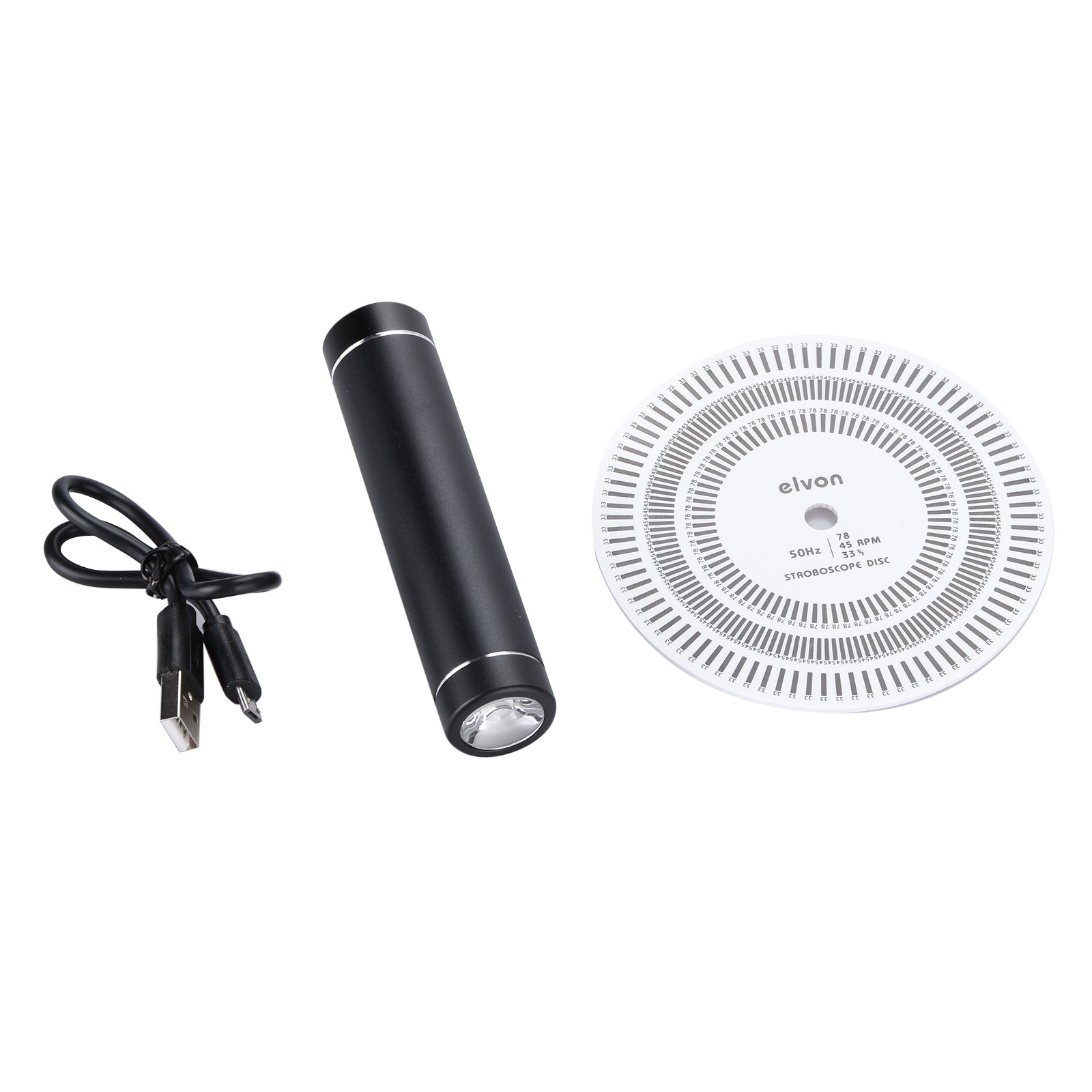 33-1/3,45,78rpm Calibration Turntabl Stroboscopic Strobe Light+Tachometer Disc