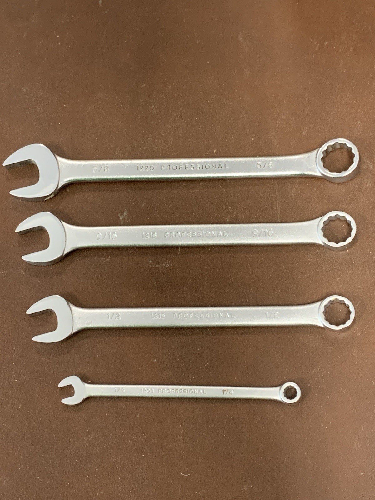 Proto 4 Piece Combination Wrench Set 1/4,1/2,9/16 & 5/8