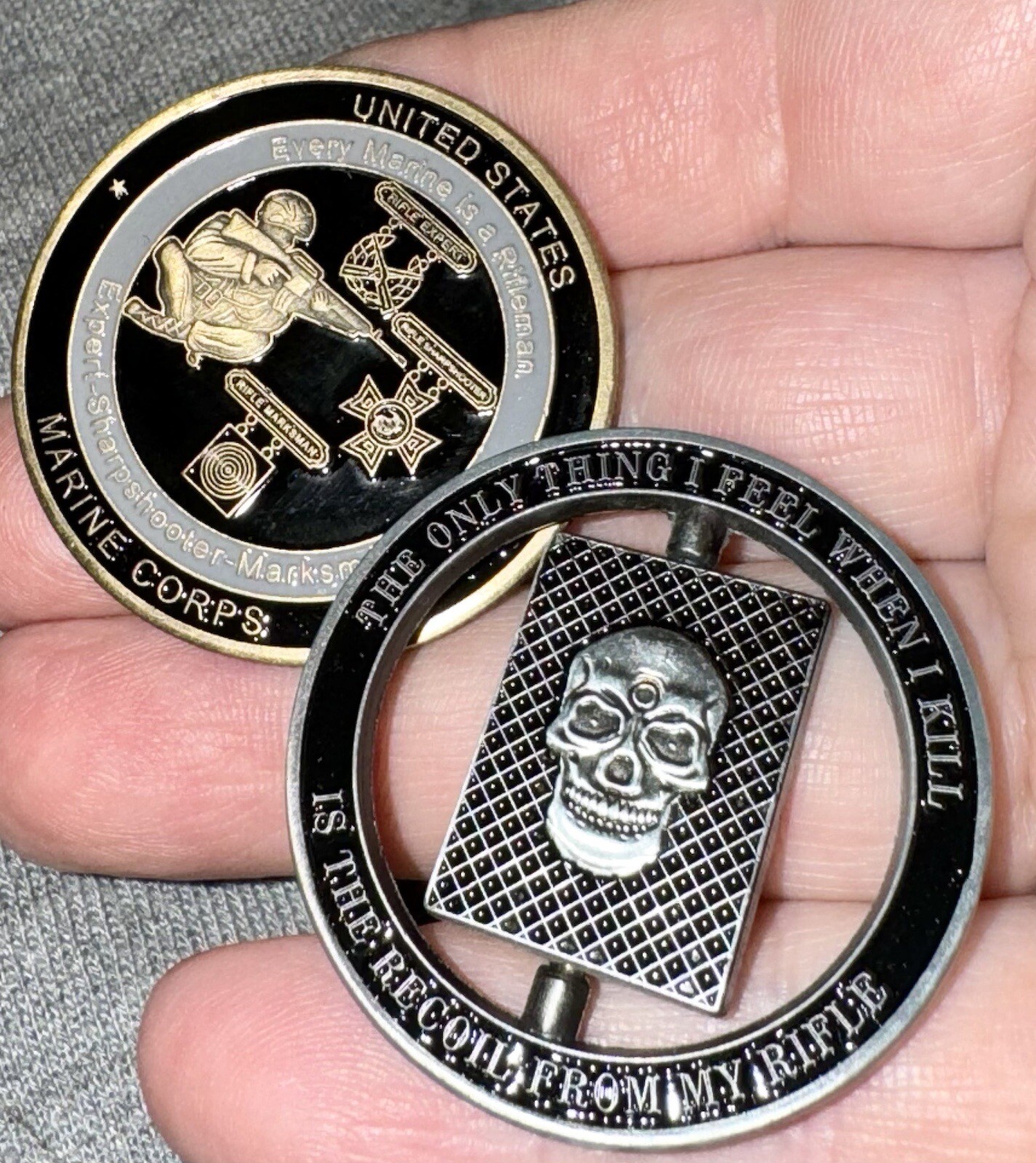 USMC SNIPER RIFLEMAN United States Marine Corps Challenge Coin Set