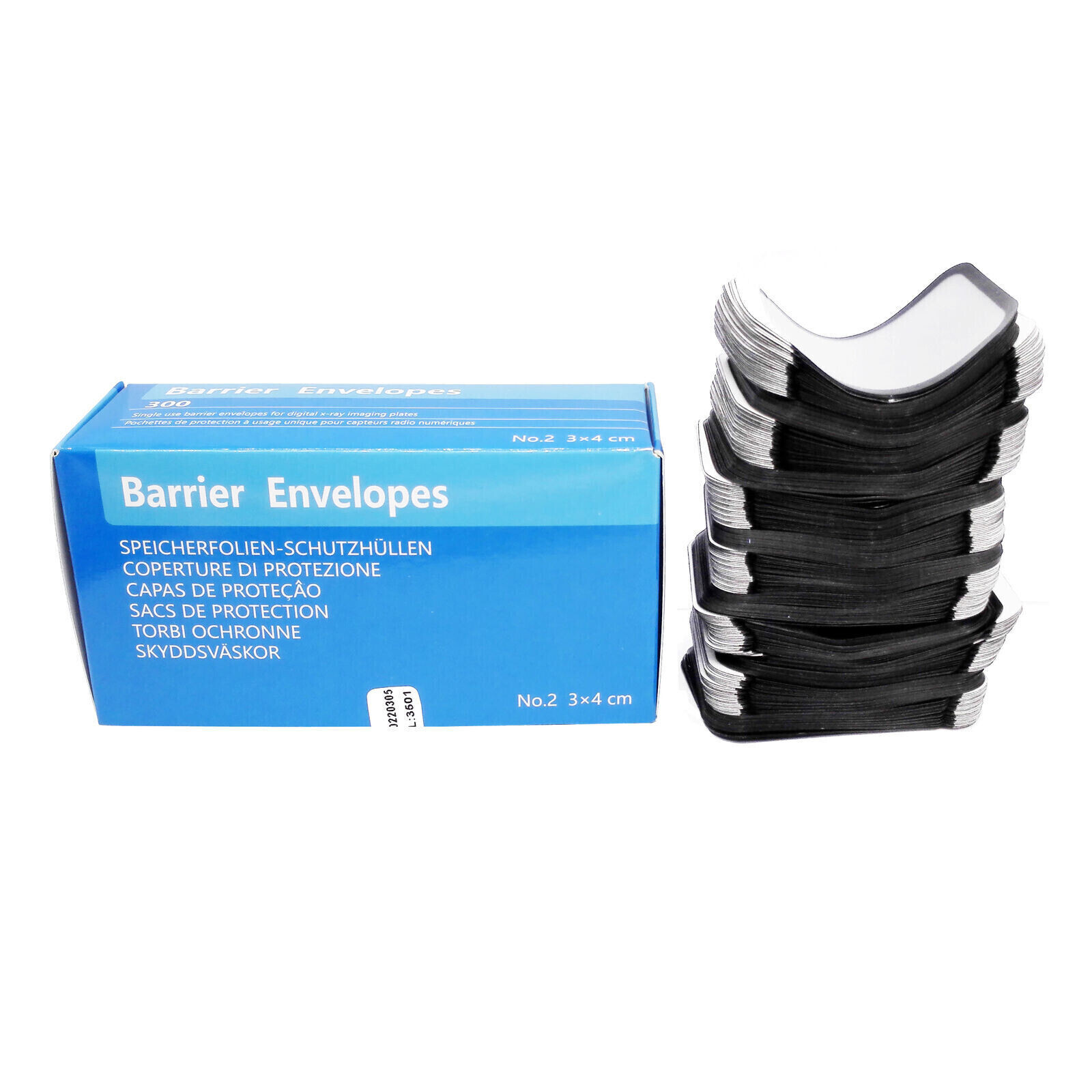 1500 Pcs Dental Phosphor Storage Plate Disposable Barrier Envelopes Digital Scan