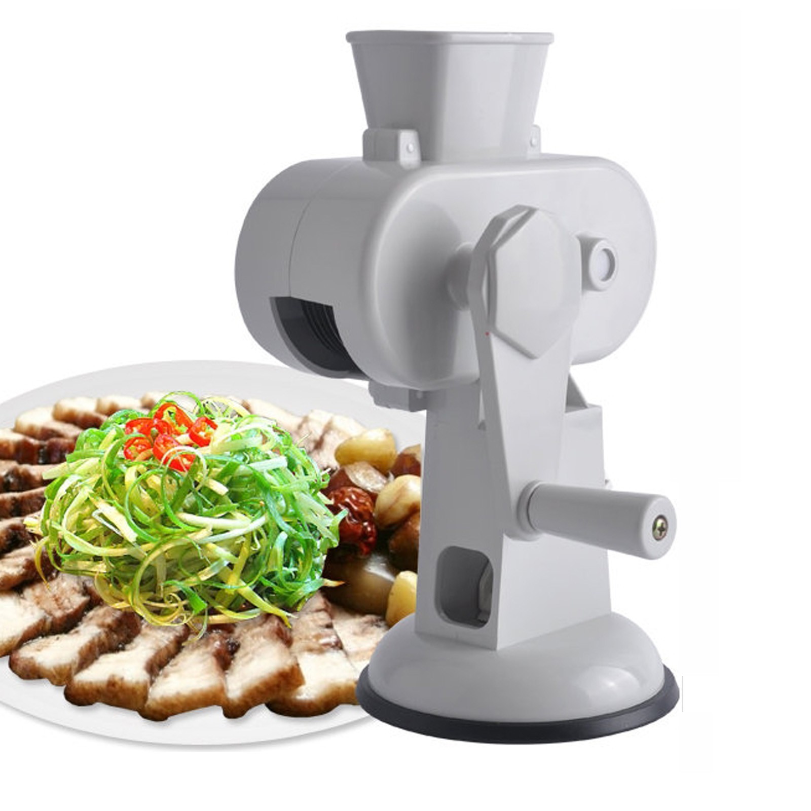 Food chopper Green Onion Slicer slice of chili Turning knob Strong adsorption