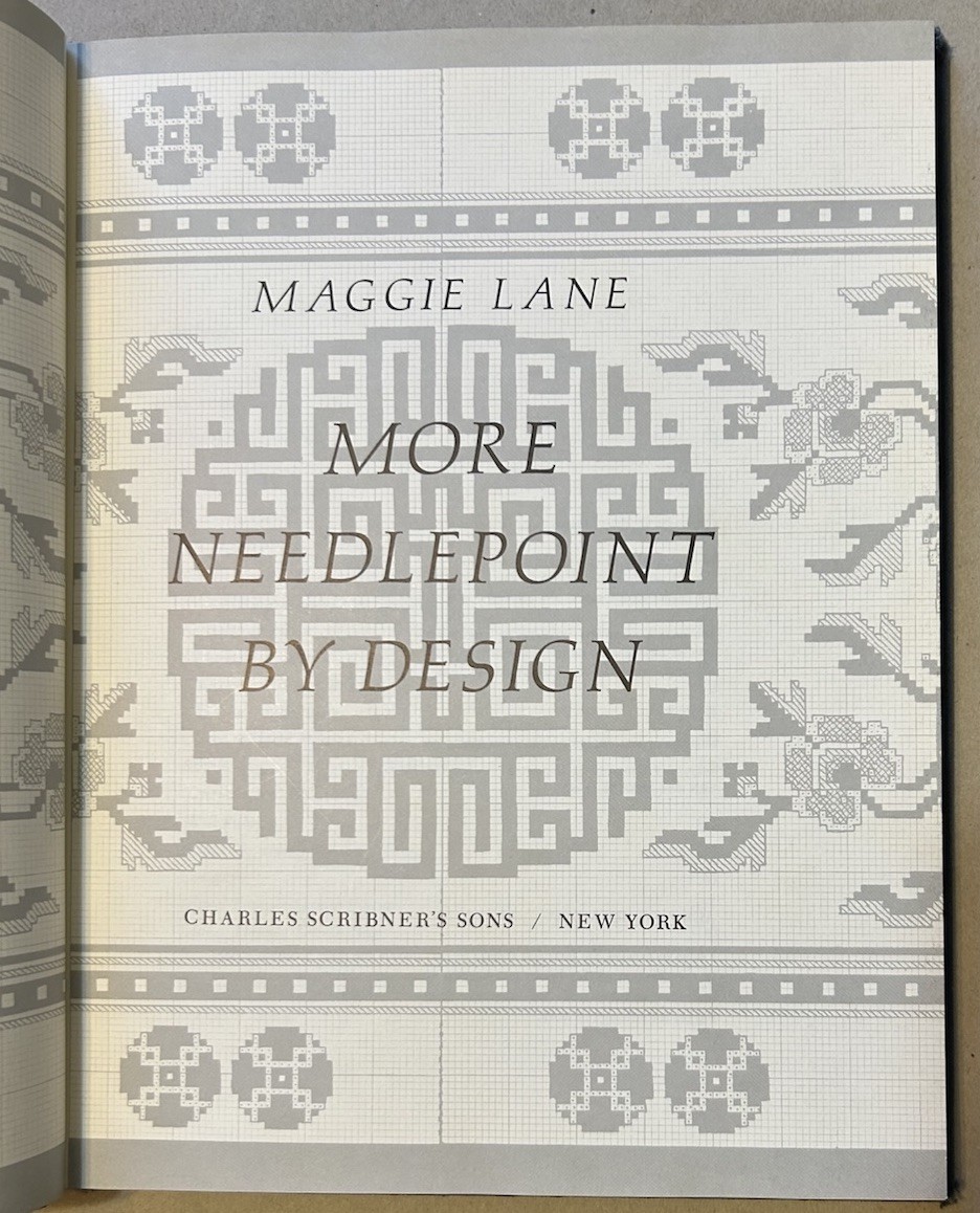 Book, “More Needlepoint by Design” by Maggie Lane Hardback, Published 1972