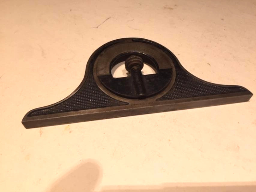 ANTIQUE STARRETT NO. 12 PROTRACTOR HEAD FOR 12" COMBINATION SQUARE