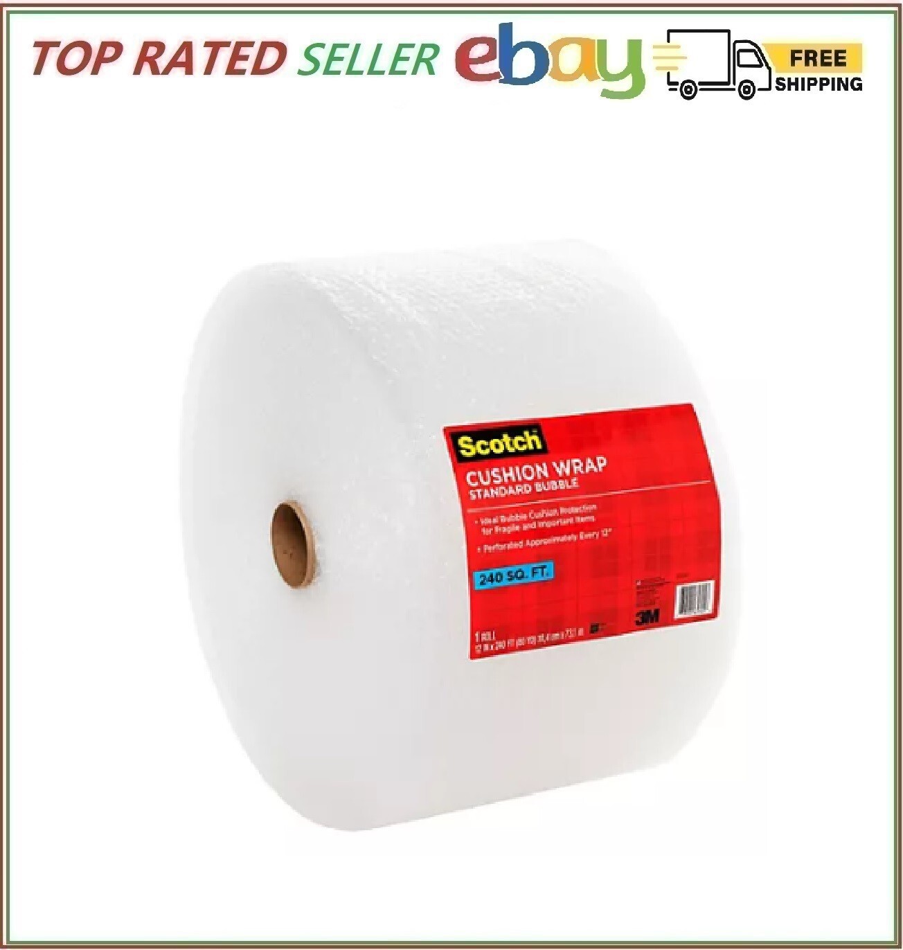 Scotch Cushion Wrap, 12" x 240', 240 sq. ft., 1 Roll/Pack