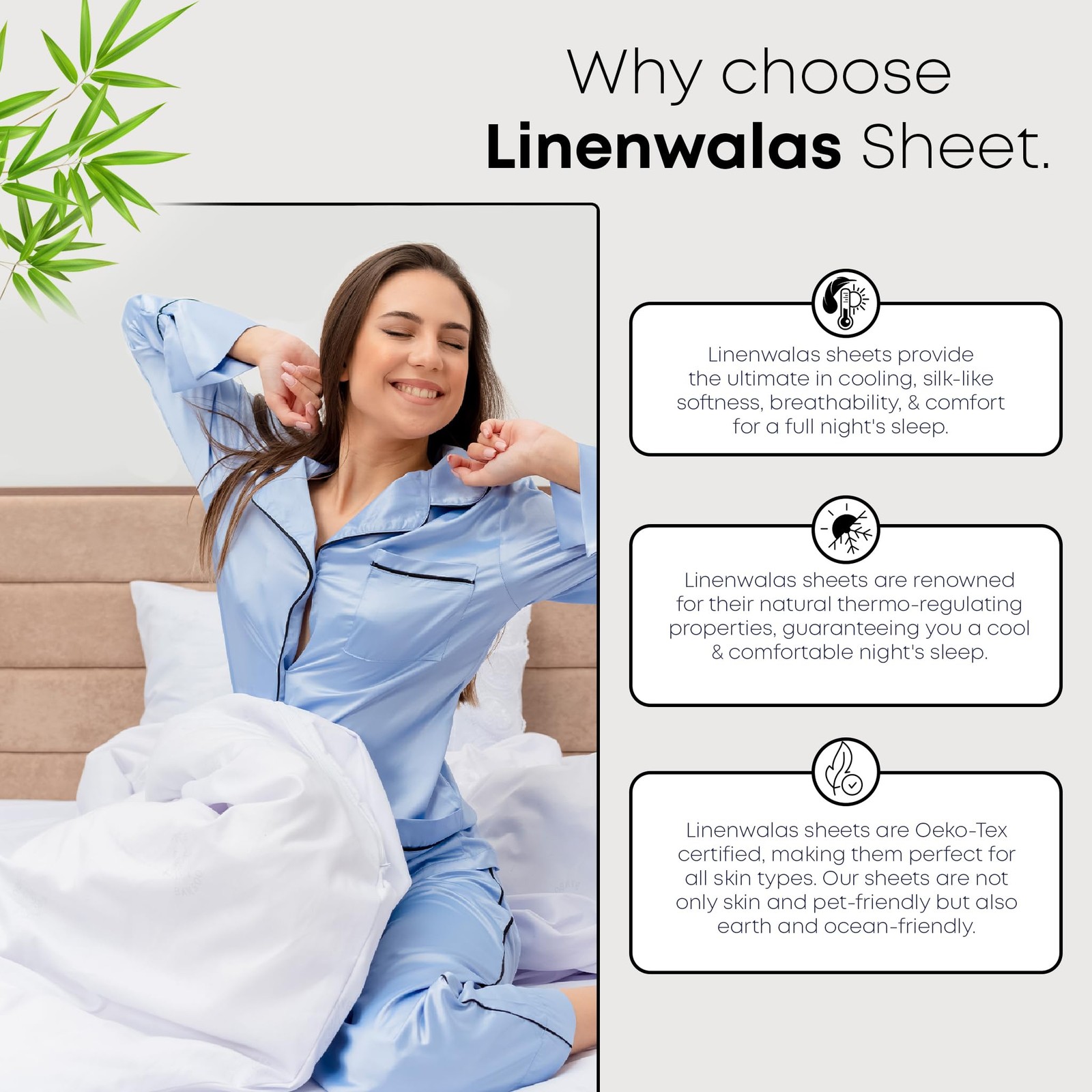 Fitted Sheet Only Viscose Derived from Bamboo, Bottom Sheet for Queen Size Be...
