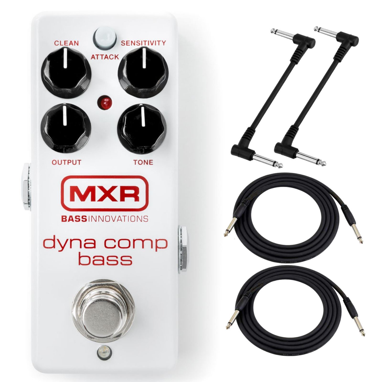 MXR M282 Dyna Comp Bass Compressor Effects Pedal with Cables
