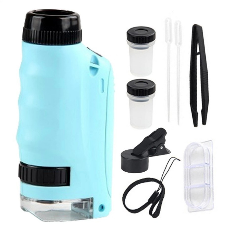 Mini Microscope for Kids gift Portable Microscope LED Lighting Small Handheld+%%