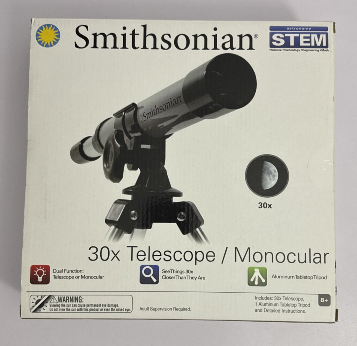 Smithsonian 30x Telescope / Monocular - Brand New