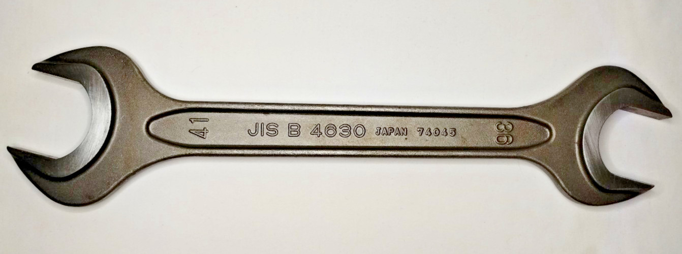 Wrench Double Open End Netsuren 41mm 36mm Machine Tool Wrench JIS B 4630 Japan