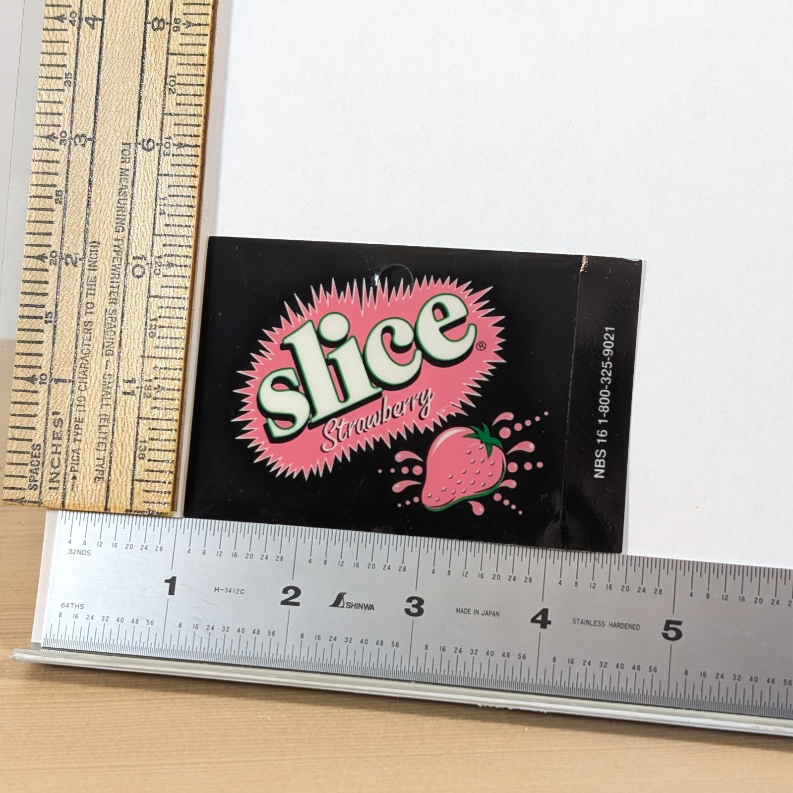 Slice Strawberry vintage NOS Soda Vending Machine Flavor Strip retro