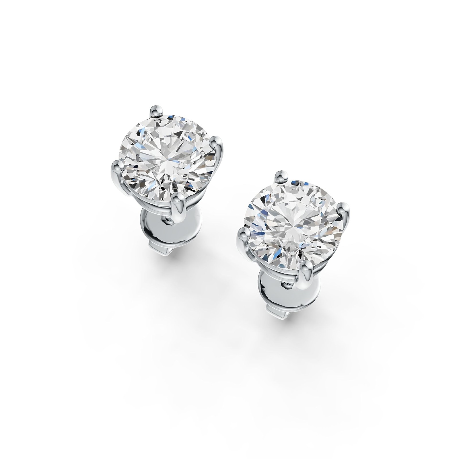 Sterling Silver Semi Mount Earrings Setting Round RD 6.5mm Stud