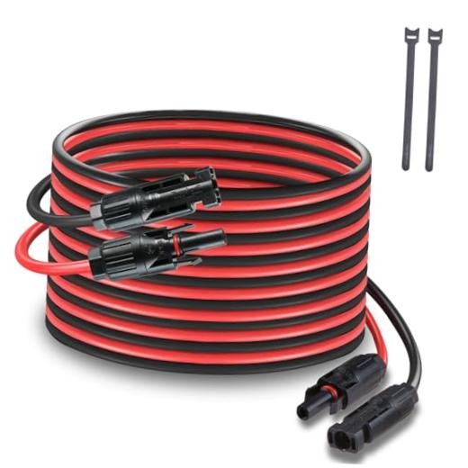 20FT Solar Panel Extension Cable 14AWG Waterproof Solar Panel Cable | Solar