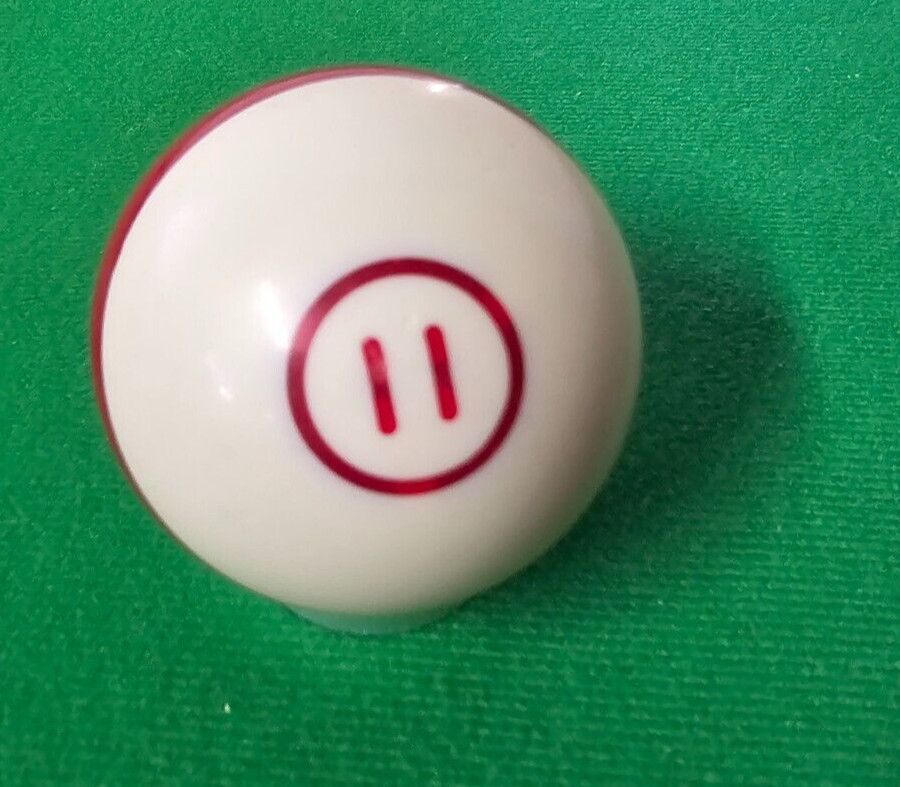 Replacement Billiard Snooker Bumper Pool Ball 2- 1/8" Red # 11 Ball Stripe*