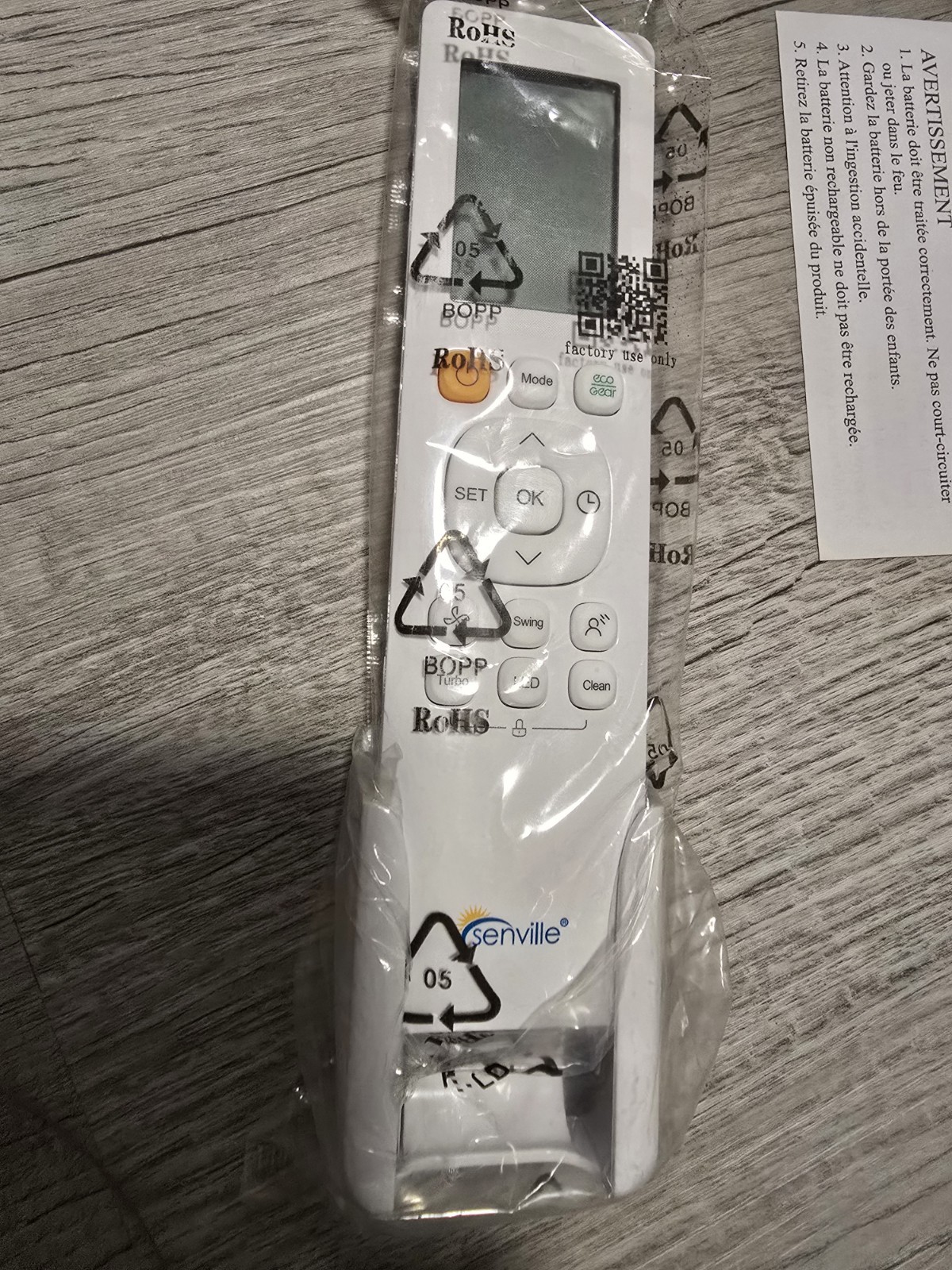 KJR-120X1/TFBG-E A/C Wired Control with additional Remote Control