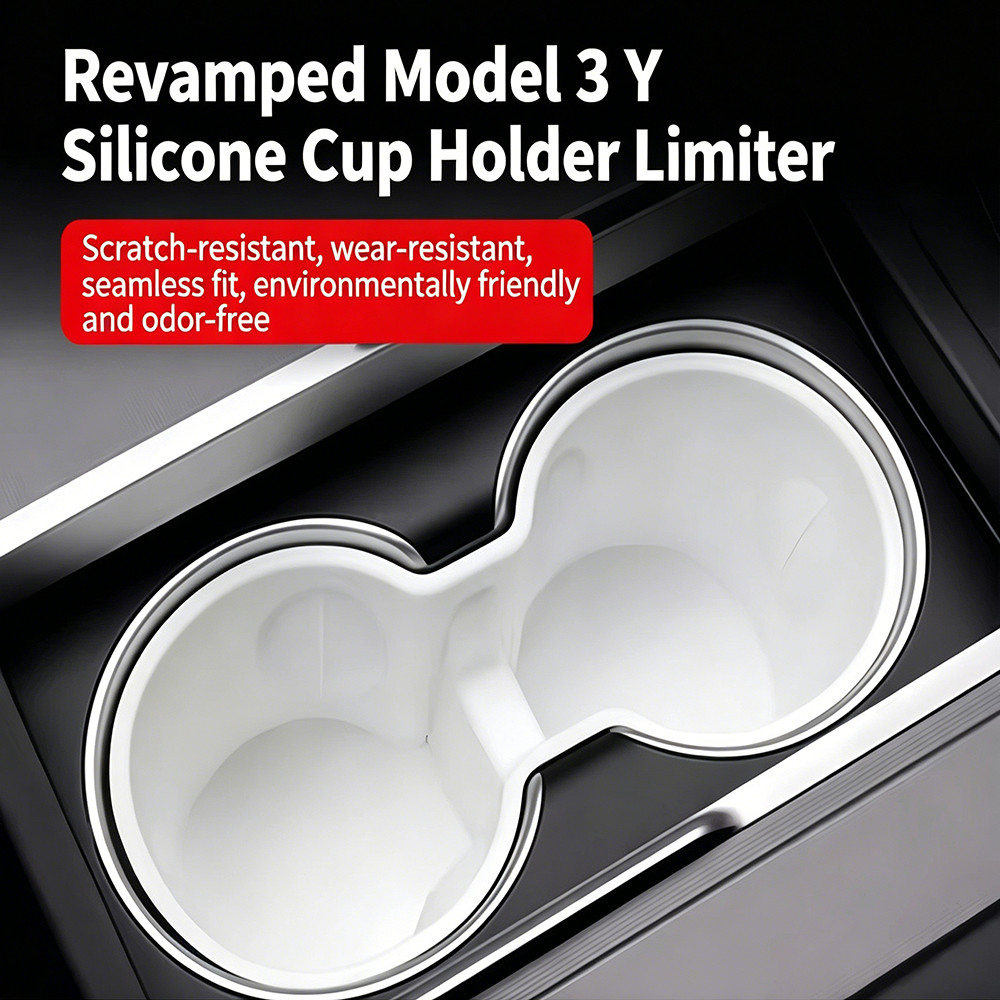 Center Console Cup Slot Storage Holder Accessory fits New Model Y 3 Interior Kit