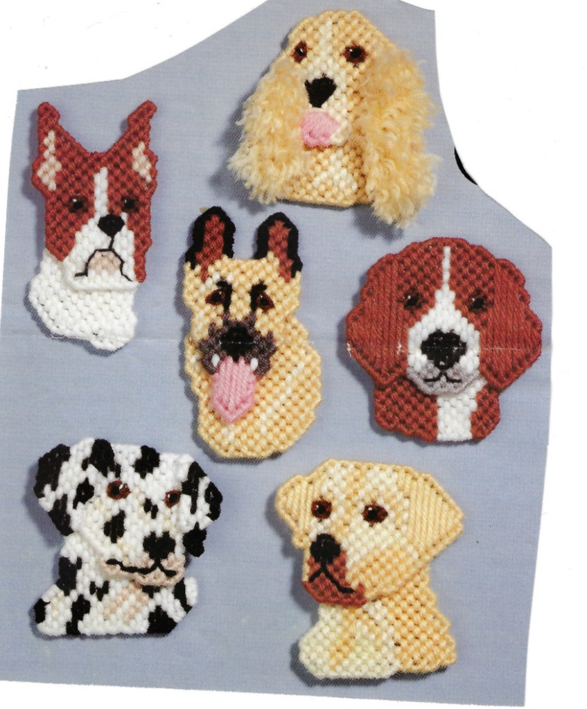 DOG MAGNETS  7ct plastic canvas  PATTERN Shepherd Dalmation Boxer (#TF0238)
