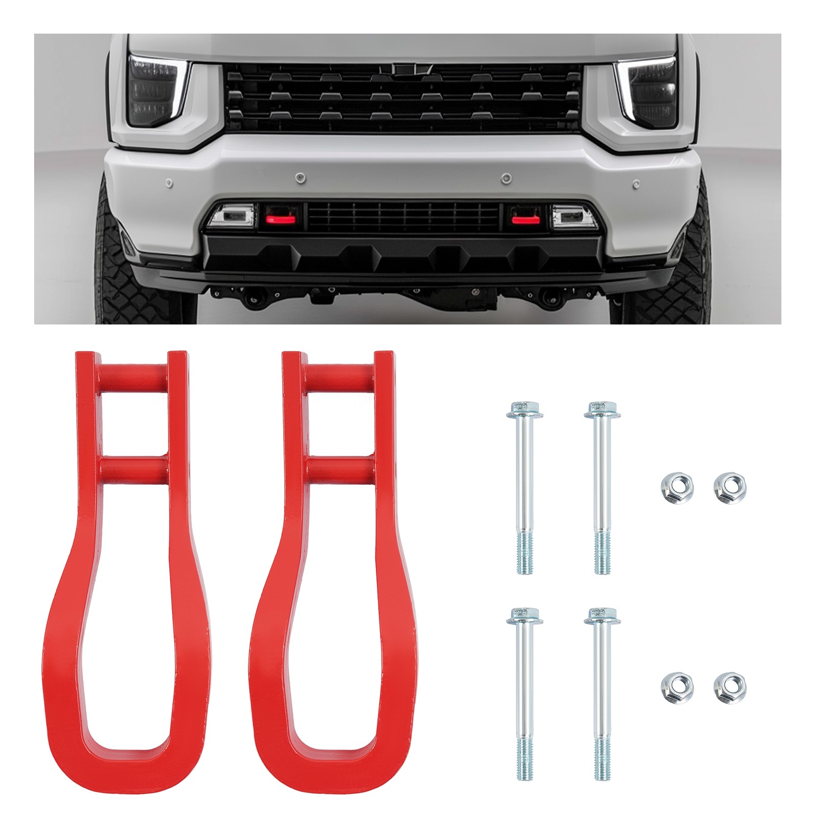 Front Red Tow Hook For Chevrolet Silverado 2500 HD 3500 HD 2020-2026 #84513877
