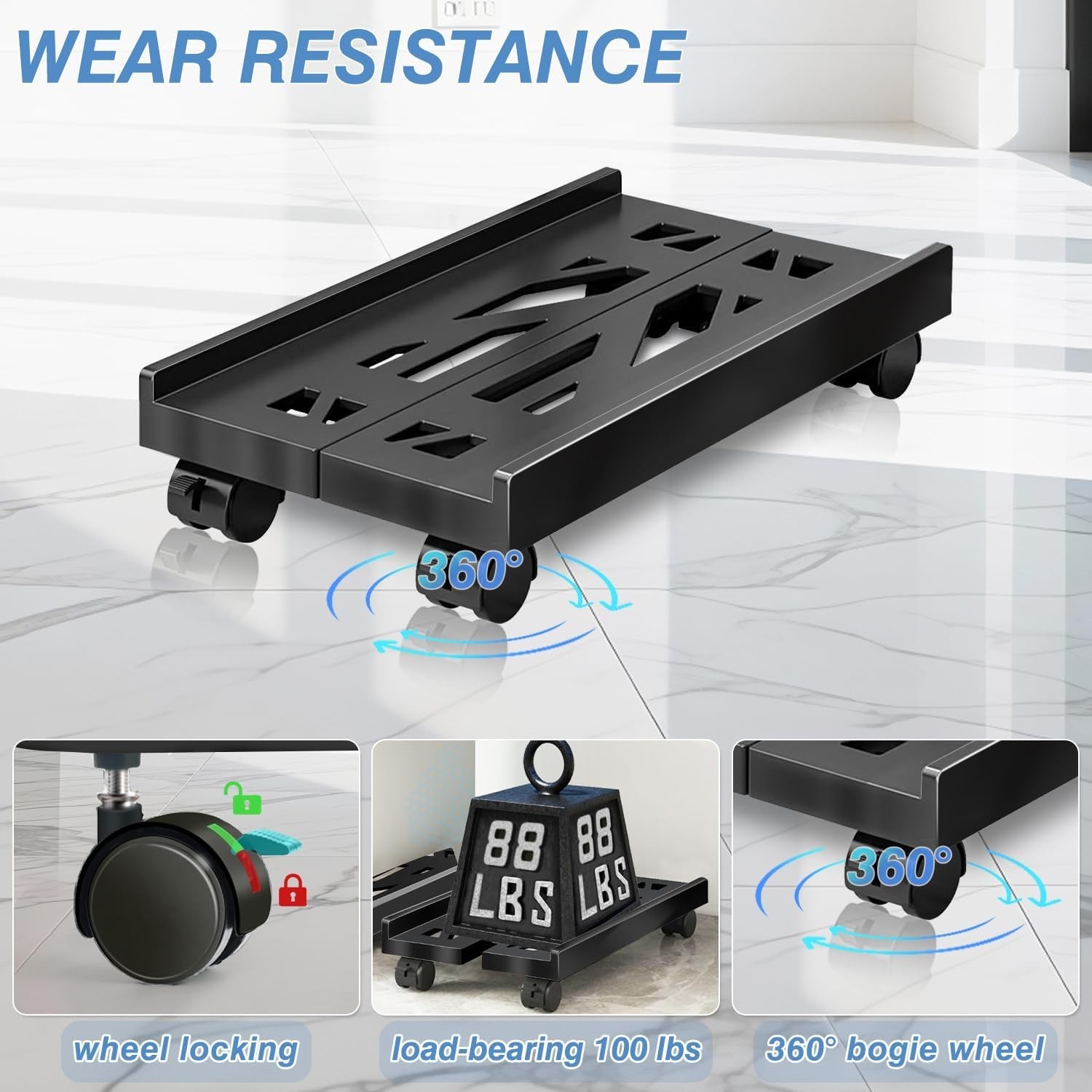 Pc Stand for Floor, Adjustable Computer Tower Stand for Carpet,Mobile CPU Stand