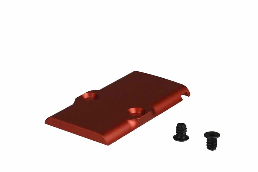 Al Anodized Red RMR Cover Plate,F Glock 17 19 26 Cut Slides W Round Arc Sides