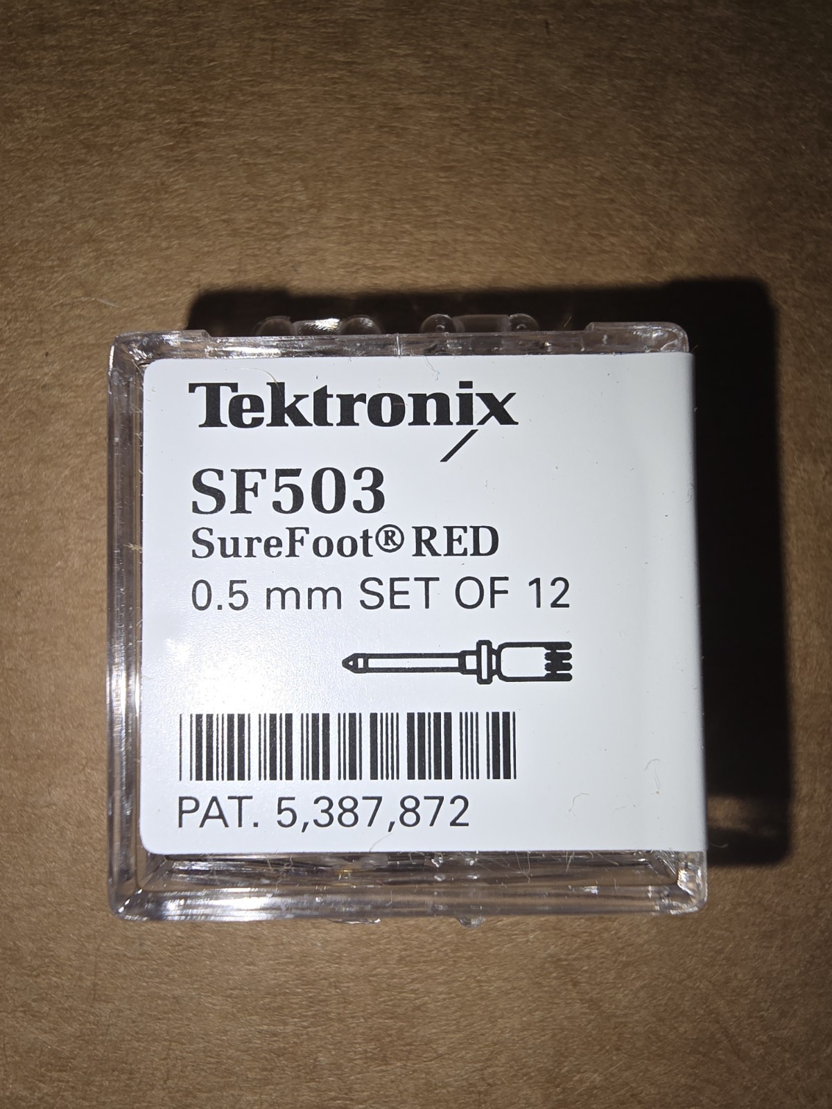 Tektronix SF503 SureFoot RED 0.5mm  Set of 12 NEW, Unopened plastic box